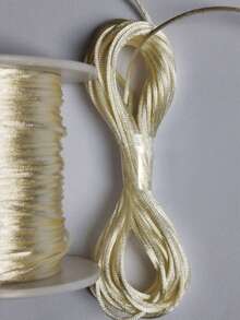 Silk Thread Satin Cord 1mm - 5 Meters Various Colors - Ivory - View 1
