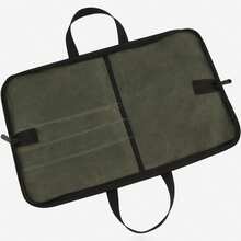 1Pc Large Capacity Handheld Scratch Resistant Thickened Long Shape Washed Canvas Portable Waterproof Dustproof Storage Pouch For Outdoor Camping Hiking Picnic Kitchen Knives Utensils - Multicolor - View 14