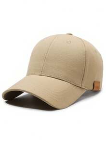 1pc Plus Size Men's Casual Baseball Cap, Solid Color Outdoor Sports Sun Protection Hat, Adjustable Large Head Circumference Duck Bill Cap, Dedicated Sun Protection Hat For Large Head People; Breathable Baseball Cap, Unisex, Adjustable Hat Circumference, With Sun Protection Function, Suitable For Cycling, Fishing, Outdoor Activities - Multicolor - View 2