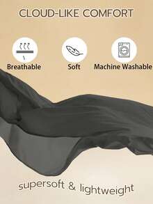 1pc Solid Color 25cm Deep Pocket Fitted Sheet, Soft & Breathable Mattress Protector, Suitable For All Bed Sizes, Dorm & Home Bedding Decor - Dark Grey - View 8