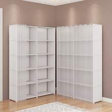 Freestanding Open Multi-Tier Storage Bookshelf, Easy Assembly Display Storage Rack, Large Capacity DIY Cubby Storage Cabinet, Suitable For Clothes, Books, Toys, Ideal For Bedroom, Living Room, Study, Office, Space-Saving Divided Storage Rack - Multicolor - View 5