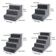1pc Dog Bed Stair, Pet Ramp For Small Medium Dogs, Elderly Dogs, Climb On Bed Sofa, Pet Corner Stairs - Multicolor - View 3