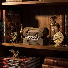Halloween Wooden Storage Box - Bionic Monster Treasure Chest Craft Sculpture, Multi-Functional Storage Box For Dice, Small Toys, Cards, Keys, Blocks And More | Tabletop Game Decor And Home Ornament, Perfect Gift For D&D Fans, Also Suitable As Halloween Party Decoration - Multicolor - View 4