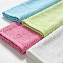 6/12/24pcs Face Towels, 10x10 Inch Highly Absorbent Soft Fingertip Towels, Machine Washable, Suitable For Bathroom, Gym, Hotel, Spa And Kitchen, Multicolor - Green + White - View 5