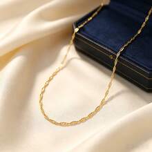 S925 Sterling Silver Water Wave Chain Necklace, Classic Neck Jewelry, Bright White Chain, Gift For Women, Daily Use - White - View 8