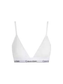 Calvin Klein [Bundle] brave soul Women's Thong + Icon Logo Women's Triangle Bra - Bianco e nero - Visualizzare 3