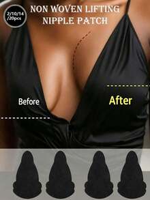 2-50pcs Seamless Invisible Breast Lift Tape, Non-Woven Fabric Material To Prevent Sagging And Lift Breasts, Suitable For Large And Plus Size Women, Sexy Anti-Glare And Anti-Embarrassment, Thoughtfully Covers Protrusions, Breast Lifting Effect, Suitable For Strapless Tank Tops, Dresses, Formal Occasions, Dates, Weddings, Travel, Vacations, Holidays, Brides, Etc. - Multicolor - View 1