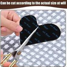 2/4/6/8/10/14Pcs Heart-Shaped Non-Slip Rug Pads, Strong Adhesive Floor Mats, Universal For Tile And Wood Floors, Home Anti-Slip Protection Pads - Black - View 9