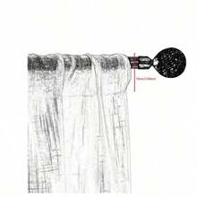 1PC, Thickened Versatile Cross-Hatch Textured Sheer Curtain, Suitable For Living Room, Bedroom, Hotel, Cafe And More - Olive Green - View 6
