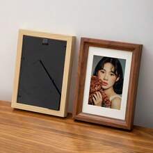 4x6 5x7 Inch Wooden Photo Frame - Natural Wood Desktop Photo Frame Stand, Rustic Style Desktop Photo Display Rack, Suitable For Home Office Decor, Minimalist Design Wooden Photo Holder, Gift For Family And Friends - A - View 7