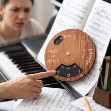 Brown Circle Of Fifths Wooden Musician Melody Wheel,Rotatable Heavy Duty Clear Letter Round Musician Melody Wheel Musical Notes Chords Theory Disc Music Learning Tool - Music Melody Turntable - View 4