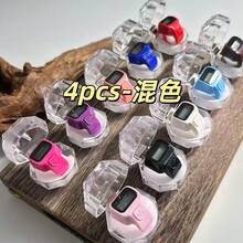 Macaron Multicolor Silicone Electronic Tasbih Ring Counter, Transparent Gift Box, Silent Adjustable Finger Ring, Muslim Prayer Meditation Chanting Portable Counting Gift - Multicolor - View 24
