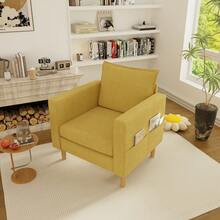 Home Theater Seating - Mustard Yellow + Chenille - View 7