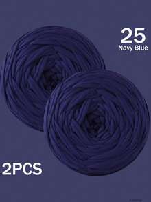 1/2件 T-Shirt 粗毛線，大號 300g±20g/件 - 2cm 寬，柔軟聚酯纖維毛線布料，適用於 DIY 鉤編包包、籃子、地墊、拖鞋、娃娃、毛線手工藝，多色度假風鉤編線，鉤編配件，手工禮物 - 彩色 - 查看 104