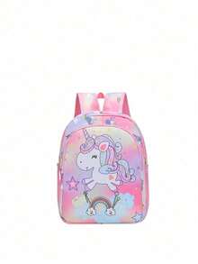 1 pieza Mochila mini de unicornio de dibujos animados, diseño de nicho estilo escolar, regalo perfecto para adolescentes - Rosa - Ver 4