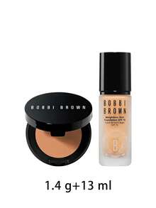 Bobbi Brown [حزمة] مصحح لون خوخي فاتح إلى متوسط 1.4 جرام + كريم أساس خفيف الوزن SPF 15 عسلي 13 مل - خوخ وعسل فاتح إلى متوسط - مشاهدة 2