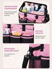 1pc Large Capacity Outdoor Storage Bag, Camping Storage Bag, Cleaning Tool Storage Bag, Storage Bag With Detachable Adjustable Shoulder Strap, Multi-Function Storage Bag, Crossbody Portable Cleaning Tool Waist Bag, Outdoor Tool Bag, Outdoor Storage Bag, Multi-Function Storage Bag, Indoor Storage Bag - Multicolor - View 9