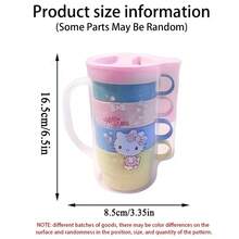 SANRIO 5件組水壺套組，包含1個冷水壺與4個可堆疊手柄杯，輕量塑料材質，防塵蓋保持飲品清潔，可堆疊設計節省收納空間，適用於居家廚房、辦公室與戶外野餐 - 彩色 - 查看 7