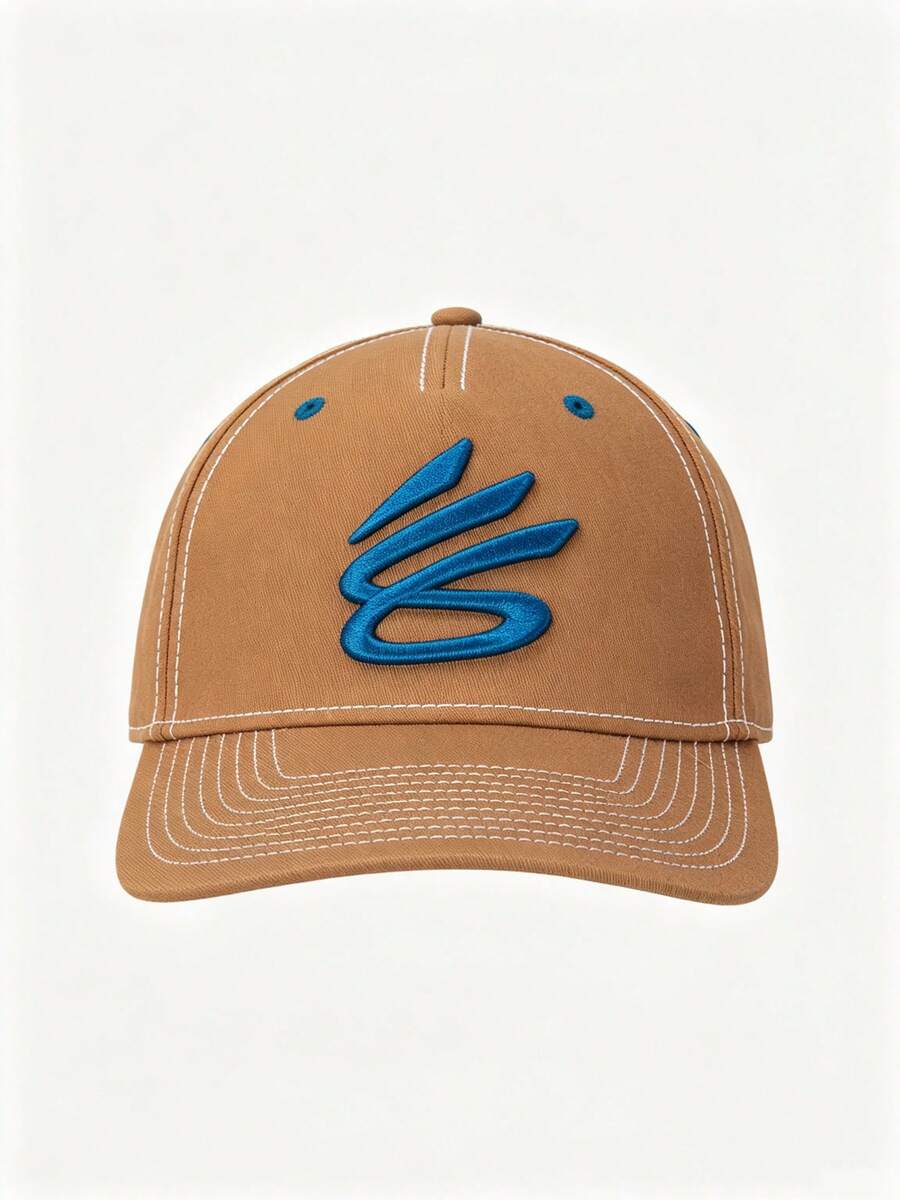 Under Armour Mũ lưỡi trai thể thao unisex APAC Curry Cap 26 mùa hè mới, thêu phối màu tương phản, chống nắng, 6014305-253 - màu nâu - Xem 1