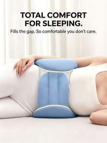360-Degree Wraparound Lumbar Support Pillow Features An Adjustable Lumbar Support Strap, A Soft, Three-Zone Contoured Design, And Is Suitable For Both Side And Back Sleeping. The Cushion Is Removable And The Pillowcase Is Washable. - Lumbar Support Pillow - View 1