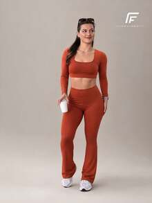 Women Sports Sets - Burnt Orange - View 5