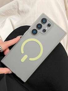 奢華透明磨砂糖果色磁吸手機殼，適用於 Galaxy S26Ultra S25Ultra S24Ultra S26 S25 S24 Plus，支援無線充電，防摔保護後蓋 - 白色 - 查看 2