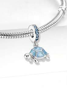 1pc Fashion Shiny Heart Pendant Bead, Suitable For Women's Bracelet DIY Jewelry Making And Daily Wear Accessories - Slow-moving Sea Turtle - View 6