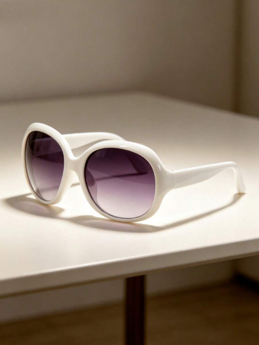 Large Frame Fashion Glasses Women's Fashion PC Plastic Oversized Driving Ladies' Glasses - Multicolor - View 1