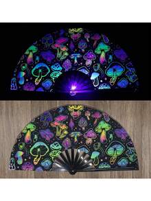 Fluorescent Kung Fu Fan - Essential For Music Festivals And Queuing, Suitable For Men And Women, With Excellent Glowing Effect. Perfect For Music Festivals, Stage Performances, Photography, Various Events, Parties, Graduation Ceremonies, Teacher's Day And Birthdays. A Perfect Gift For Friends And Family, Also Suitable For Music Festivals, Carnivals, Rainbow Themed Costumes, Disco Parties And Glow-In-The-Dark Parties. Lightweight And Portable. - Multicolor - View 14