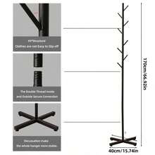 Sturdy Metal Freestanding Coat Rack, Multi-Hook Stand, Suitable For Entryway, Bedroom, Living Room - Multicolor - View 4