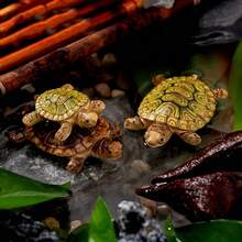 Dekorasi Apung Keluarga Kura-kura Lucu - 1 buah/3 buah/5 buah Ornamen Akuarium Mini, Cocok untuk Kolam dan Tangki Ikan, Dekorasi Taman Apung yang Realistis, Hadiah Sempurna - MultiWarna - View 4