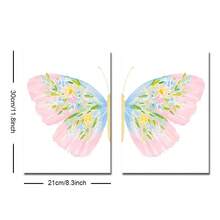 1/2pcs Framed/Unframed Blue & Pink Fantasy Butterfly Vintage Canvas Poster, Abstract Butterfly Wings Academic Style Wall Art Decor, Aesthetic Decoration For Girls Room, Nursery, Dorm, Children's Room, Bedroom, Modern Home Decor - Poster - View 11