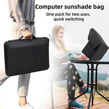 1pc 16-Inch Handheld Dual-Use Foldable Sunshade, Scratch-Resistant Waterproof, Rectangular Multi-Compartment, Suitable For Outdoor Travel Business Laptop Sunshade Storage Bag - Multicolor - View 12