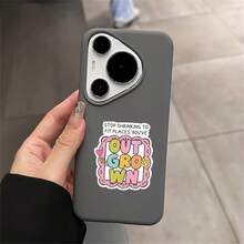 1PC 3Inches Stop Shrinking To Places Youve Outgrown Sticker Motivational Growth Quote Encouragement Decal For Laptops Water Bottles Notebooks Cups Journals Lockers For Students Teachers Office Workers Creatives And Anyone Healing - A - View 5