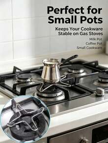 Rak Penyangga Kompor Gas, Alas Panci Kecil Anti Selip, Alas Teko Kopi Berbentuk Bintang, Dudukan Peralatan Masak Mini, Cocok untuk Panci Susu dan Teko Kopi Turki, Aksesori Kompor Gas Dapur untuk Pecinta Masakan Rumahan - MultiWarna - View 6
