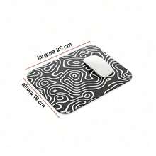 Mouse Pad Gamer XL 25x18 Estampa Azul Quadriculado" Neoprene Antiderrapante para Teclado e Mouse Vaca - Mousepad P - Visão 2