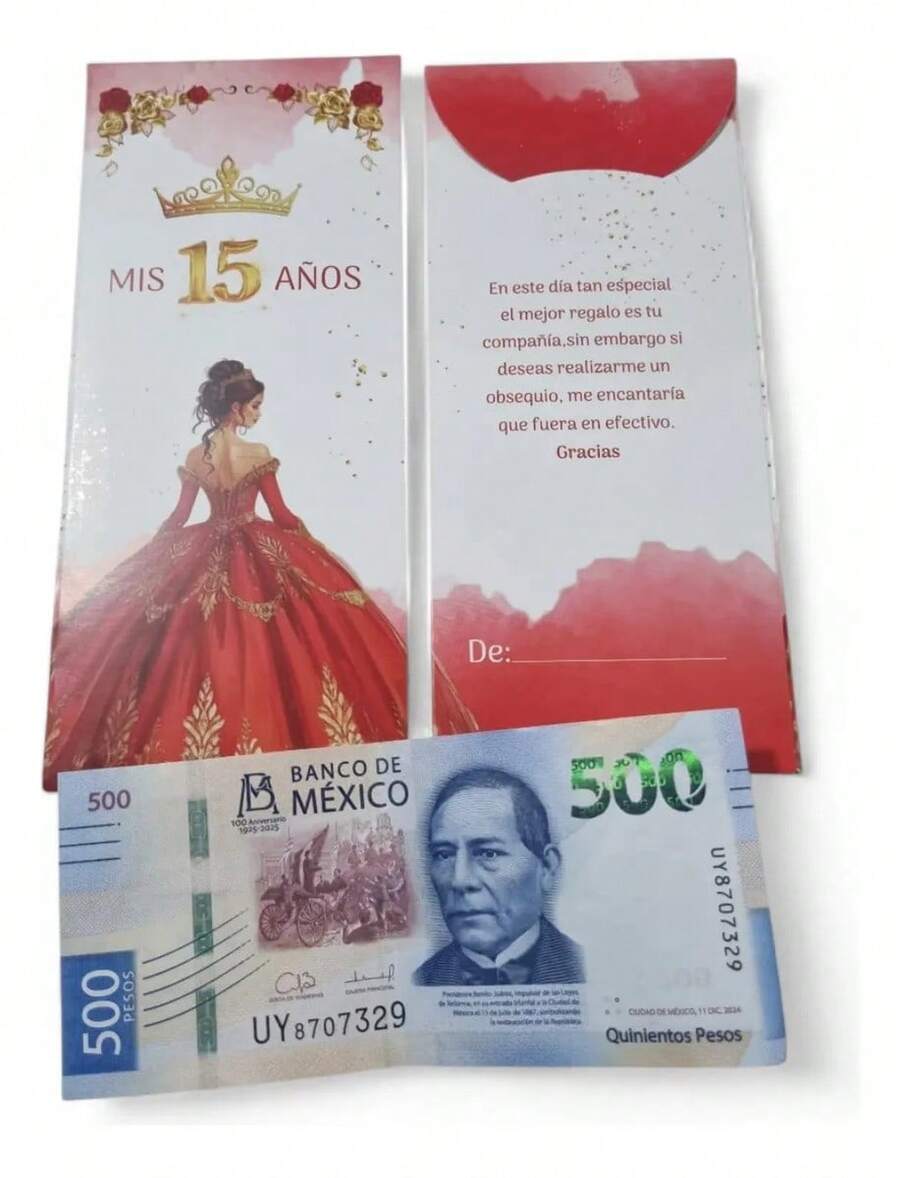 Creative Mariu Money Envelopes, Invitations, Money Shower - Red - View 1