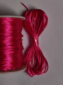 Silk Thread Satin Cord 2mm - 5 Meters Various Colors - Hot Pink - View 1