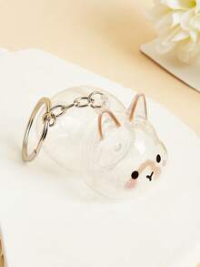 Cute Pet Fur Storage Keychain, Transparent Rabbit Box, Rabbit Fur Collector, Women's Keepsake Keychain Pendant, Car Key Accessory, Commemorative Gift - Multicolor - View 15