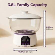 Oversized USB Rechargeable Fruit Vegetable Cleaner, Upgraded Multi-Battery Design For Long Endurance, High Efficient Portable Food Purifier With Stylish Look & Premium  Material, Ideal For Home, Picnic & Travel, Perfect Gift For Mom - White - View 3