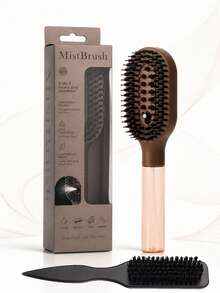 Spray Hair Brush Set With Detail Styling Tools, Curved Paddle Hair Comb With Press Spray Button, Flexible Bristles And Rounded Tip Design, Suitable For Curly, Wavy, Thick, Wet Or Dry Hair, For Women's Daily Styling And Travel Use - Multicolor - View 13
