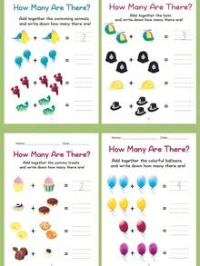 1 Libro de Ejercicios de Entrenamiento Especializado en Suma y Resta, Diseñado con Práctica Progresiva Científica para Ayudar a los Niños a Transicionar del Reconocimiento de Números Concretos a Operaciones de Suma y Resta Abstractas, Completando Suavemente la Transición de Jardín de Niños a la Escuela Primaria. Los Ejercicios Sistemáticos de Suma y Resta Pueden Fortalecer la Competencia de Cálculo de los Niños, Cultivar Buenos Hábitos de Cálculo y Construir una Base Sólida para el Aprendizaje de Matemáticas Futuro, Requiriendo un Pensamiento Enfocado Durante el Proceso de Práctica - Multicolor - View 7