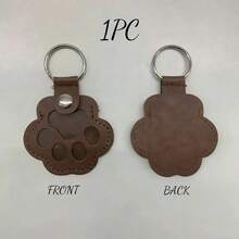 1pc Pet Paw Print & Fur Memorial Keychain Pendant, Leather Material, Long Lasting, Personalized Pet Fur Storage Bag, Pet Memorial Gift For Dog/Cat Lovers, Pet Loss Memorial Pendant - one-size - View 10