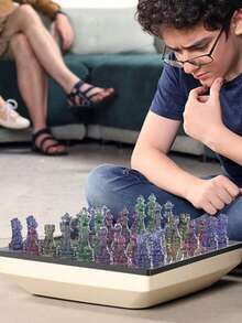 7pcs Resin Casting Chess Mold Set, Crystal Epoxy DIY 3D Chess Pieces, 3D Chessboard Silicone Mold, DIY Chess Game, Suitable For Western Chess, Tabletop Games, DIY Crafts And Board Game Accessories - One Size - View 5