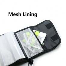 1pc Nylon Fish Bait Storage Bag Portable Lure Storage Bag With Detachable Buckle Fishing Tackle Wallet Case With 6pcs Transparent Thickened PVC Sealing Bags For Soft Worms Rigs Jigs And Lines, Camping And Fly Fishing Accessories - Multicolor - View 5