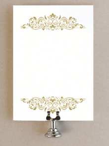 1/2pcs/Block Desktop Number Card Holder, Desktop Photo Stand, Desktop Picture Support, Paper Menu Card Holder, Storage Card Holder, And Plant Watercolor Decorative Card, Suitable For Wedding Or Holiday Party Seat Cards, Table Cards. Party Supplies - Multicolor - View 4