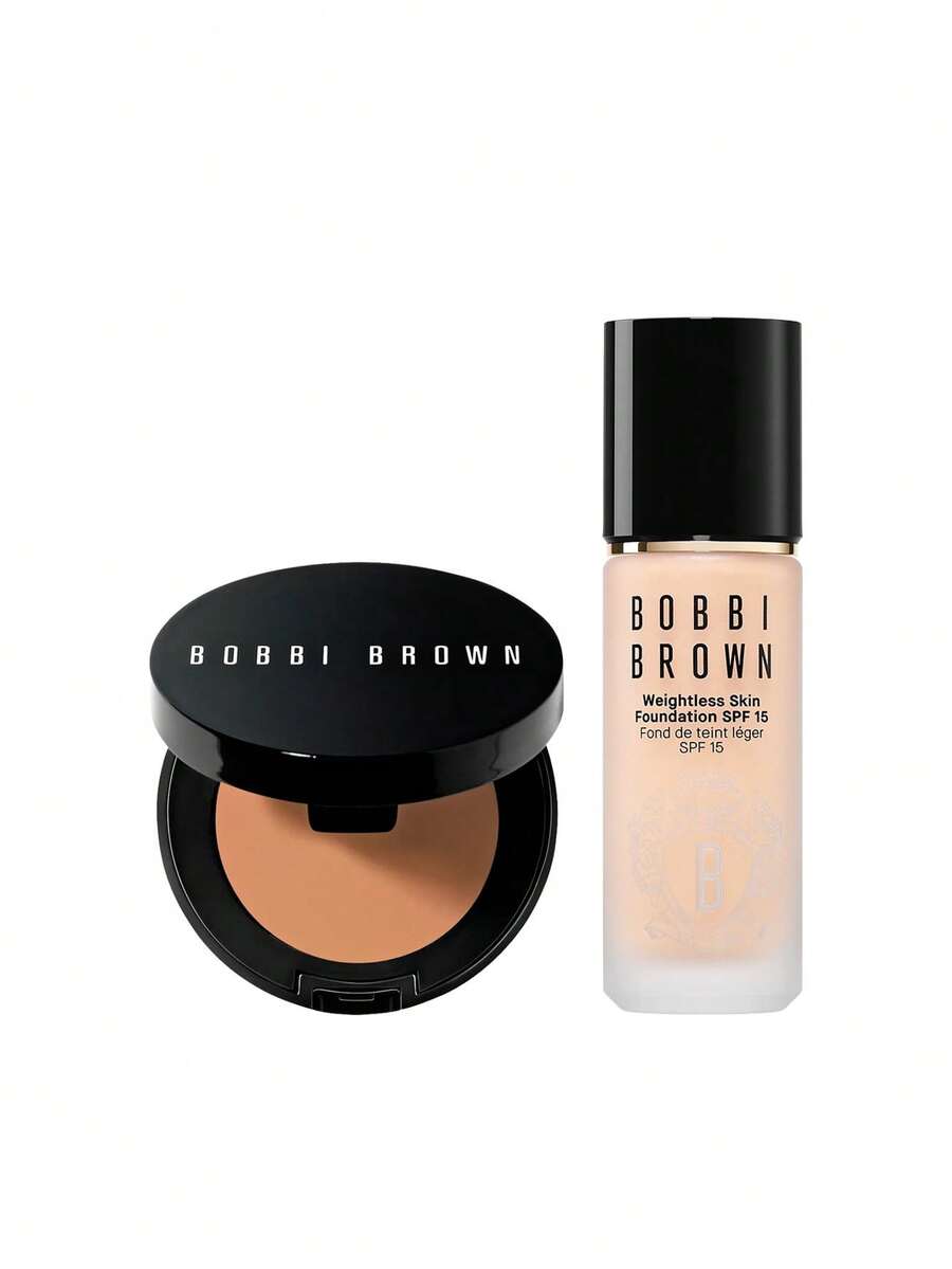 Bobbi Brown [Bundle] Corrector Light To Medium Peach 1.4 G + Weightless Skin Foundation SPF15 Sand 30 Ml - Light To Medium Peach+Sand - View 1
