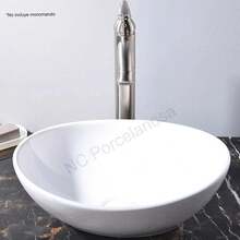 Lavabo-ovalin Canoa De Sobreponer Mod.Bashy - Blanco - Ver 4