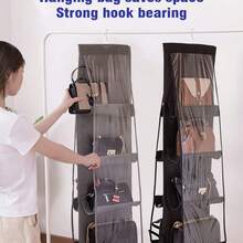 Hanging Storage Organizer-A Wall-Mounted, Transparent PVC Pocket Rack Designed To Save Space; Suitable For Hanging Behind The Door To Store Wallets, Shoes, And Backpacks. - Multicolor - View 8