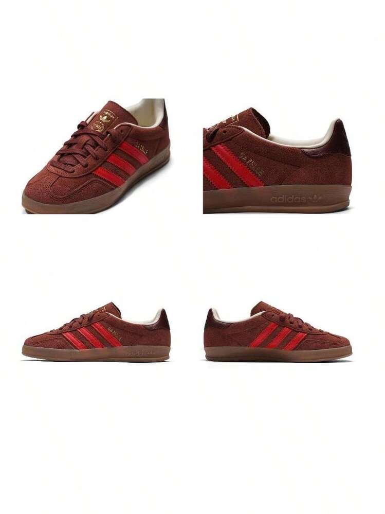靴  gazelle indoor 26 Adidas Men's & Women's GAZELLE INDOOR 26 New Retro Brown & Red